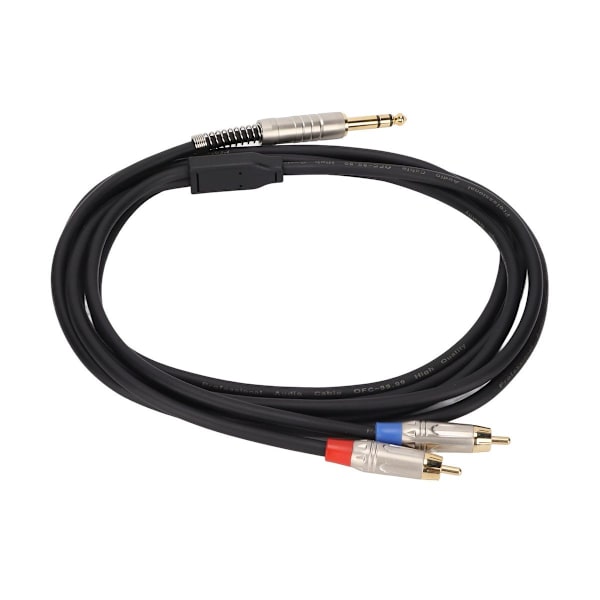 1/4\" TRS - 2 RCA-kaapeli kullattu liitin 6,35 mm KLB