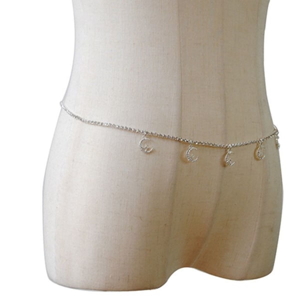 Taljekæde Crystal Belly Body Chains Moon Beach Fashion Talje smykker KLB