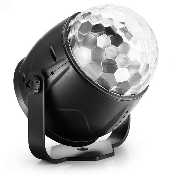 Scenljus, 5 färger, discokula med fjärrkontroll, 7 RGB LED-lampor med fjärrkontroll