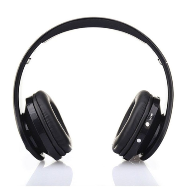 Bluetooth trådløse hodetelefoner, over-ear headset med svart