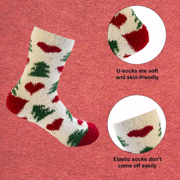 Julklappstrumpor för kvinnor flickor presenter söta roliga mysiga stil 3