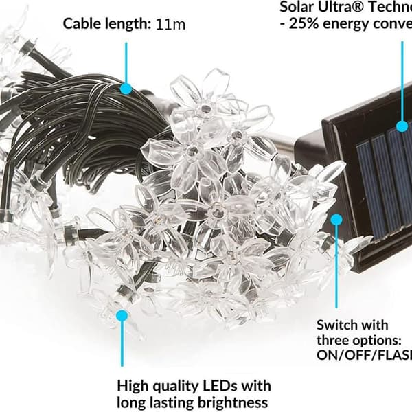 Solcellslampor, utomhuslampor, LED-lampor, 11 meter vattentät KLB
