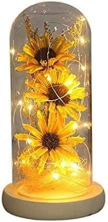 Kunstige blomster med LED-eventyrlys, sesamblomster er alltid i