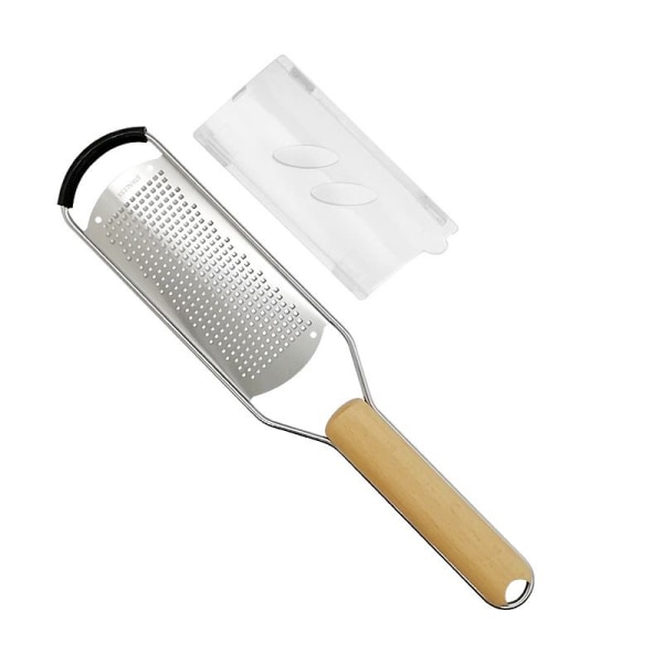 Silikone Rejern med Træhåndtag, Microplane Rustfrit Stål Fint Køkken Rejern til Ost, Gulerod, Ingefær, Kokosnød, Valnød og Peberrod