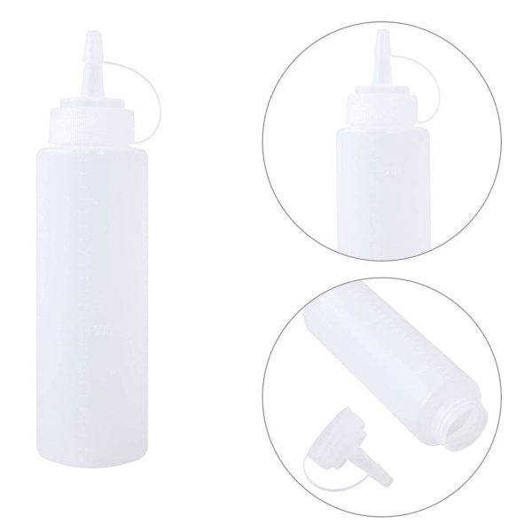 Set med 6) 250 ml plastflaskor med lock - perfekt