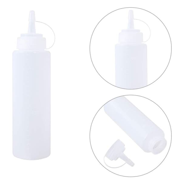 Sett med 6) 250 ml plastflasker med lokk - perfekt
