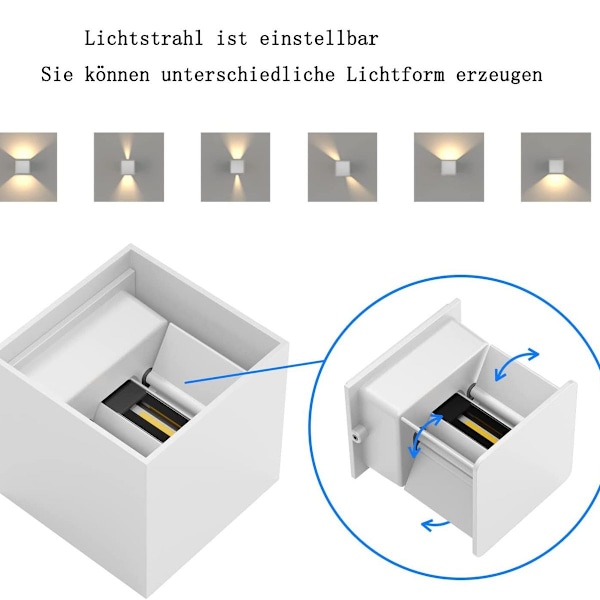 12W varm hvid LED væglamper KLB
