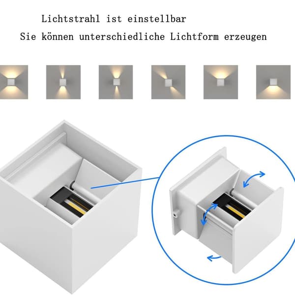 12W varmvit LED-vägglampor KLB