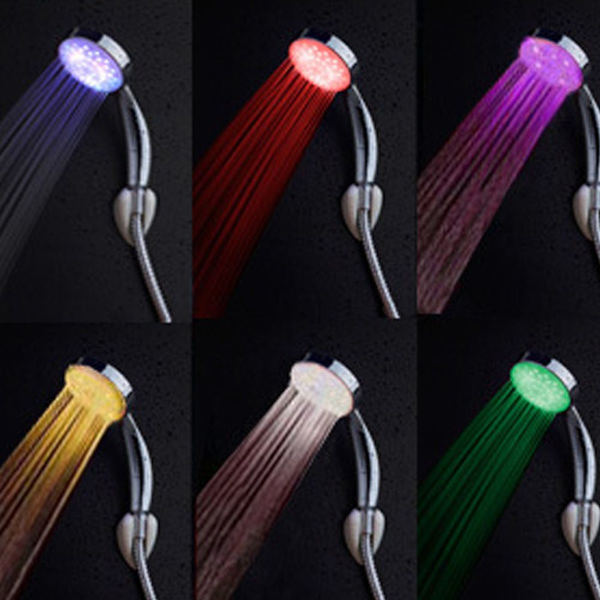 LED Fargerik Hånddusj Temperaturkontroll Hånd KLB