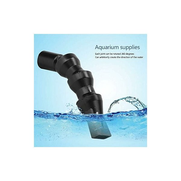 Akvarium Vattenpump Munstycke, Fisk Tank Vattenutloppsrör 360 Grader Roterande Munstycke Tornado Flat Duckbill Pump Tillbehör(25mm-Flat Duckbill) KLB
