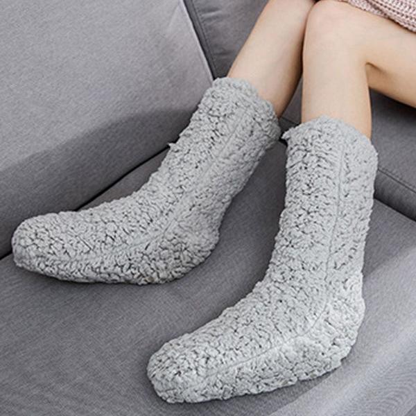Pelsbenvarmere Over Knee High Fuzzy Sokker Plys Tøfler Style 2 KLB