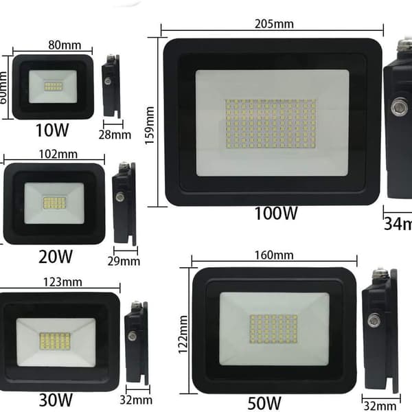 Utendørs LED-flomlys, 30W, flomlys, reflektorvegglampe, IP68