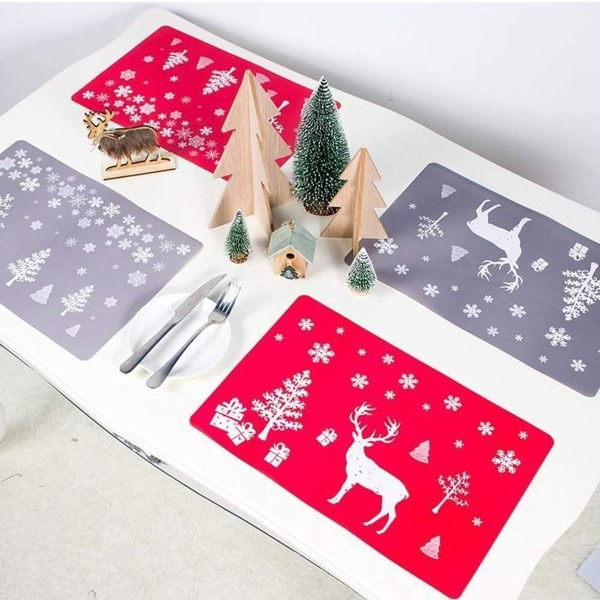 12PCS matta, julmatta, tvättbar matta, värmebeständig matta,