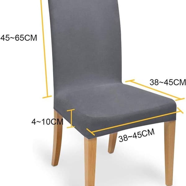 Stolskydd 4 stycken, stolskydd stretch grå, elastiskt stolskydd stretch KLB