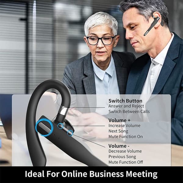 Bluetooth-hodetelefoner for mobiltelefoner, kompatibelt med Bluetooth-headset