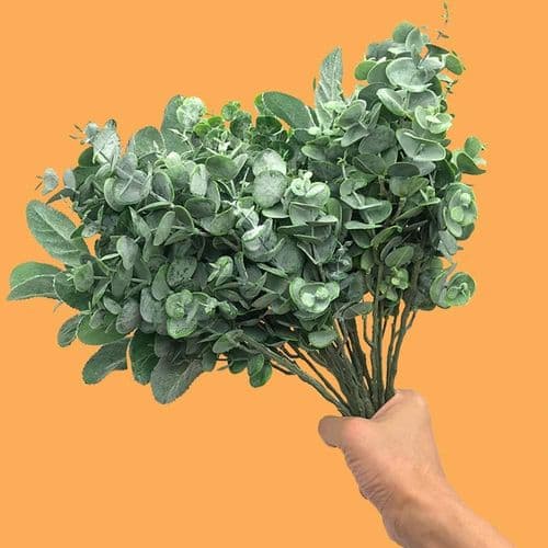 Sæt med 3 Eucalyptus Blade Gren Løvværk Kunstige Blomster Kunstige