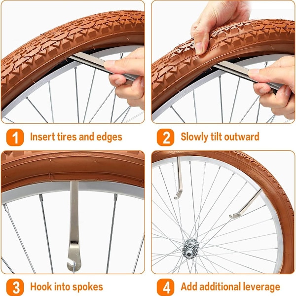 3 st cykel däck spak, metall däck spak, metall däck spak verktyg KLB