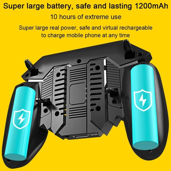 Trigger 6 Finger Operation Mobilspel Controller Shooter 1200 mAh KLB
