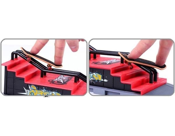 MOMSIV Mini Finger Skateboard og Rampe Tilbehørssett (C)