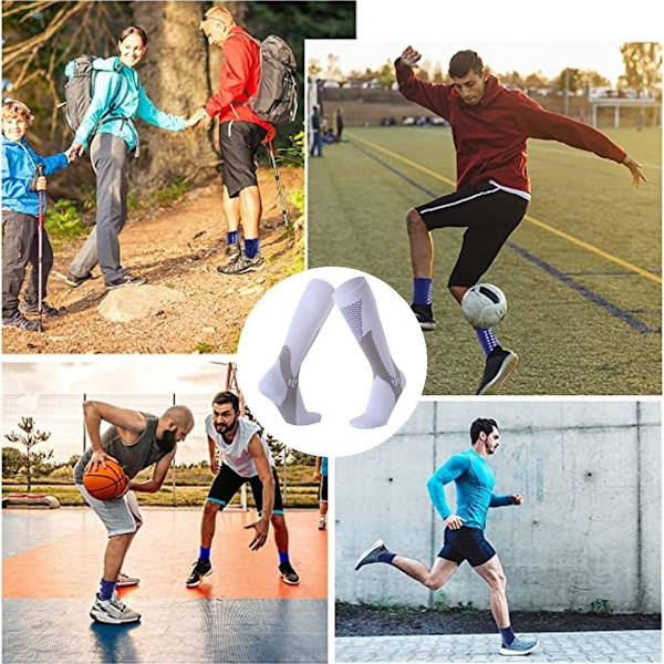 Utomhus maratonstrumpor för män och kvinnor i vitt KLB