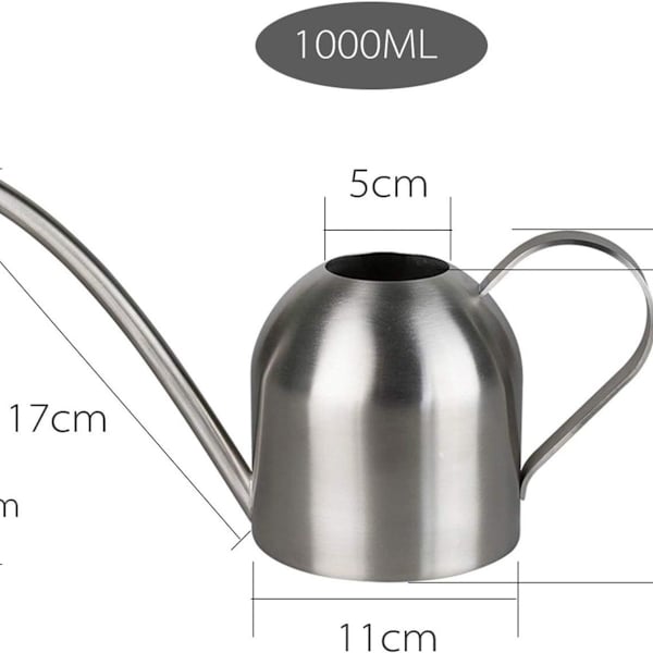 Metal plantevandkande, rustfrit stål vandkande, indendørs have, metal vandkande, lang KLB