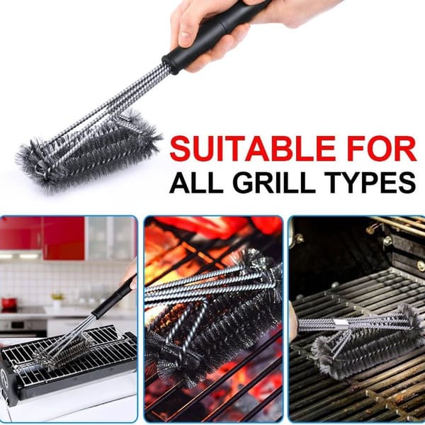 Grillbørste, rustfrit stålbørste, rengøringsbørste, rengøring,