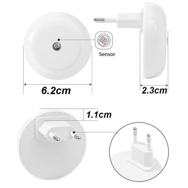 Plug-in nattlys med skumringssensor, energieffektiv, stil 5