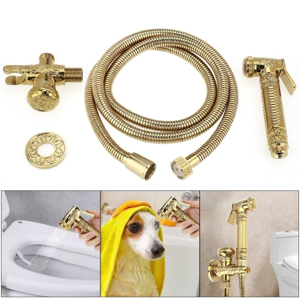 Messing hånddusj for veggmontering, dusj, toalett, baderom KLB