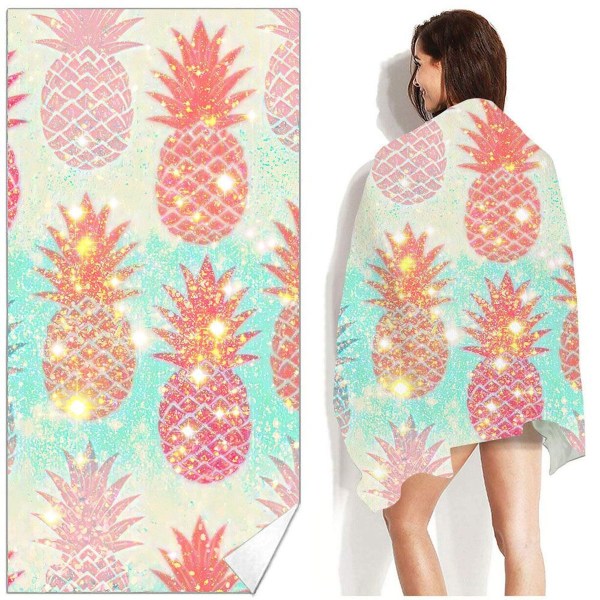 1 dobbeltsidet loop ananas strandhåndklæde grænseoverskridende