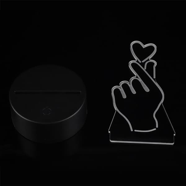 4.5V USB 3D Illusion Visuel Natlampe 7 Farver Touch Desk KLB