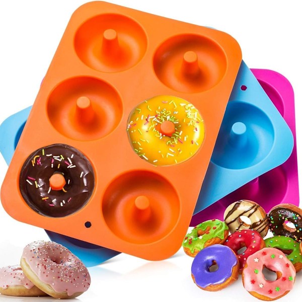 3-pak silikone donutform donut bageform plade beholder laver perfekte