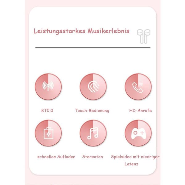Bluetooth-hörlurar, trådlösa Bluetooth-hörlurar i örat med hörlurar