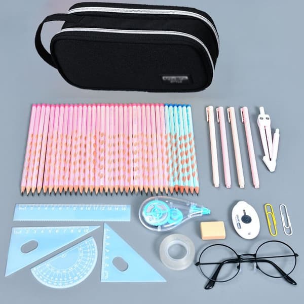 Pencil Case Pen Holder Pencil Bag Durable Large Capacity Shape4 KLB