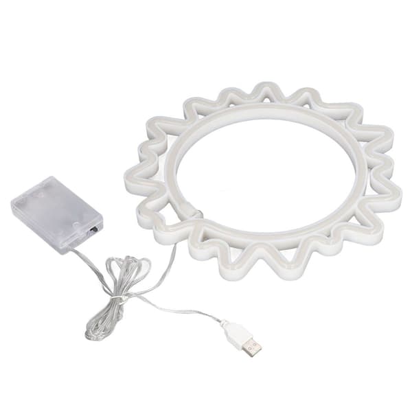 Sun Neon Light Sign USB uppladdningsbart batteri LED KLB