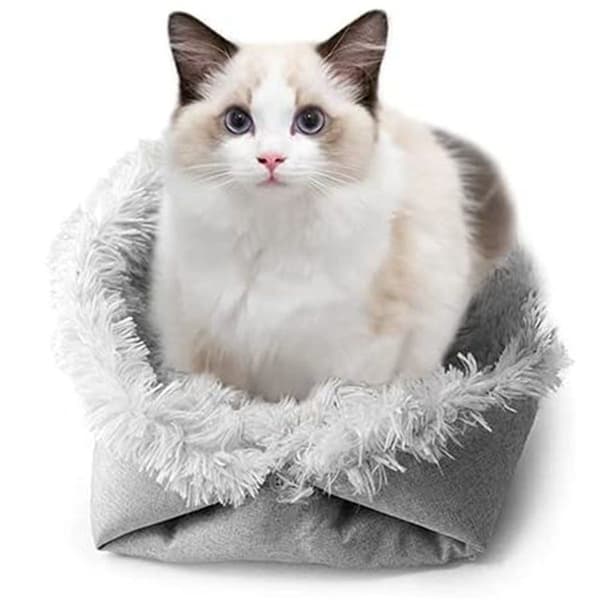 2 i 1 seng til kat, katteseng måtter hund seng, kæledyrsseng fluffy KLB