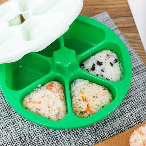 2kpl 6 in 1 Sushi Triangle Onigiri Bento Box mold