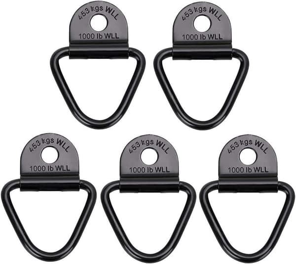 Lastankare, 5-pack Svart Stål V-Ring Bult, Lastrep Bult På
