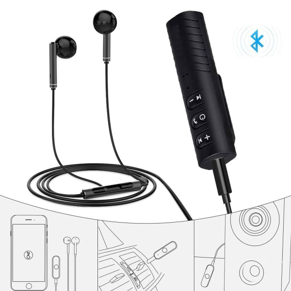 Bluetooth-adaptermodtager, bærbar håndfri Bluetooth 4.2-lydadapter KLB