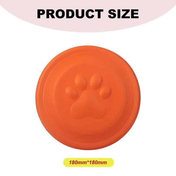 Hundeflyvende disk, højtflyvende aerodynamisk disk til hunde, orange KLB