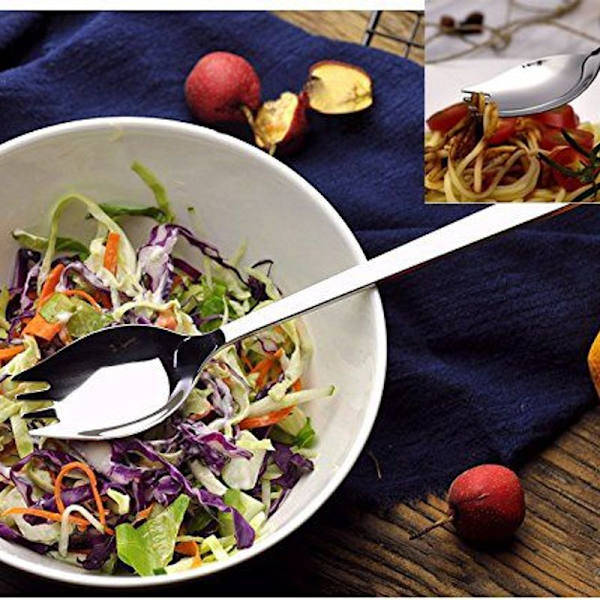 Sporks, pakke med 4, 1,6 tommer brede sporks lavet af 18/10 rustfrit stål
