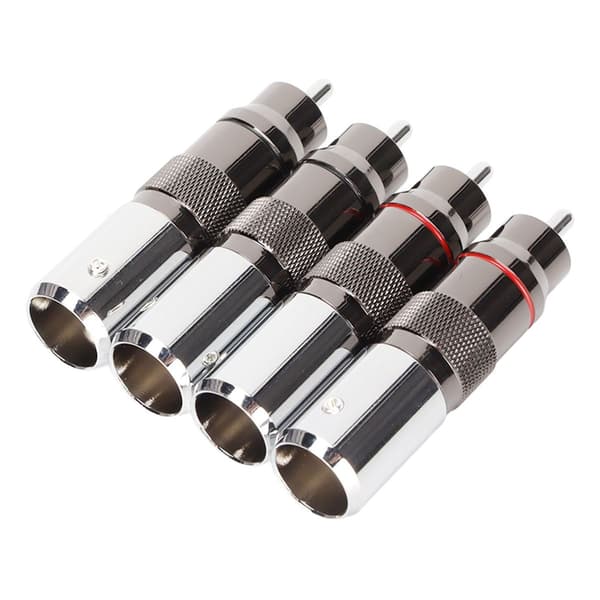 RCA-plugg, forkrommet, sveising, DIY RCA-lydkontakt KLB
