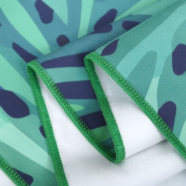 Dubbelsidig fleece strandhandduk, snabbtorkande strandfilt