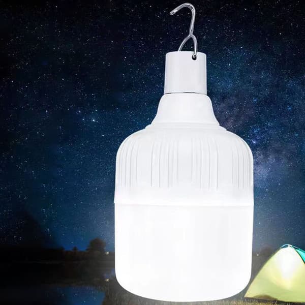 80W 80mm LED Nødlyslampe USB Genopladelig Pære til KLB