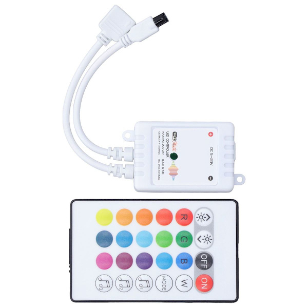24 taster Smart LED fjernbetjening RGB trådløs controller 16 KLB