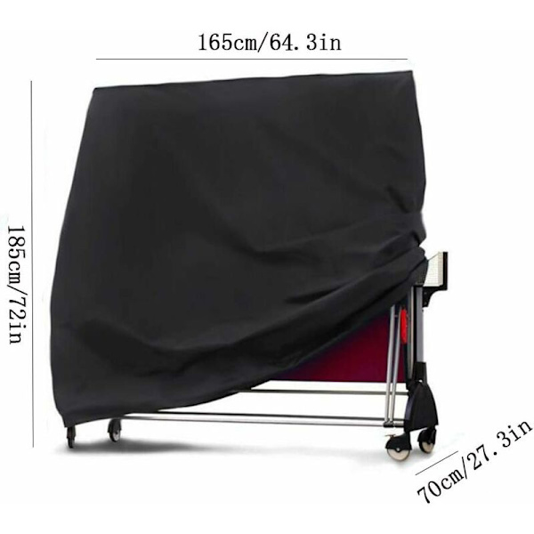 Premium bordtennisdeksel vanntett bordtennisbord for utendørs og innendørs grønn (185 × 70 × 165 cm) KLB