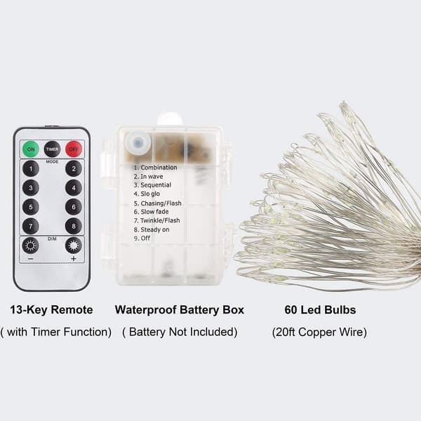 Pakke med 2 batteridrevne fe-lys