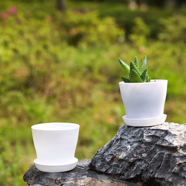 10-pack miniplantkrukor med pall