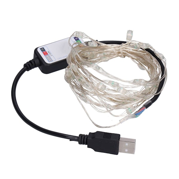 Strålkastare USB LED Färgglada RGB Vattentät Koppartråd Musik KLB