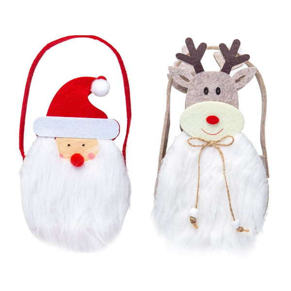 Julgodispåsar (2-pack), presentpåsar för godsaker, 2 designer, jul