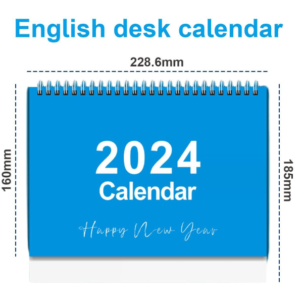 2024 Skrivebordsalender - Stående Flip Skrivebordsalender 2024, Januar 2024-Desember Stil3 KLB